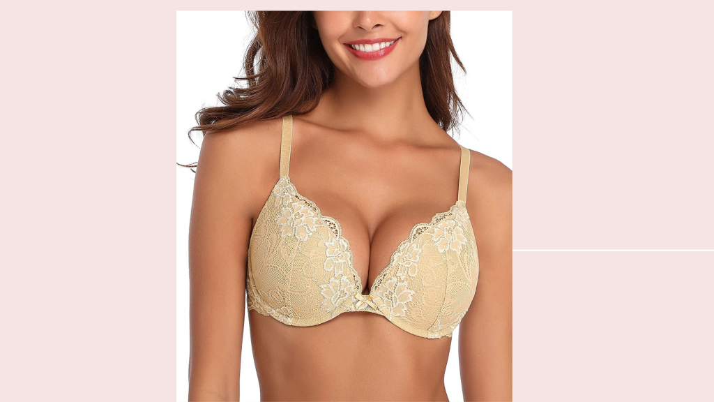 Deyllo women's push up lace bra